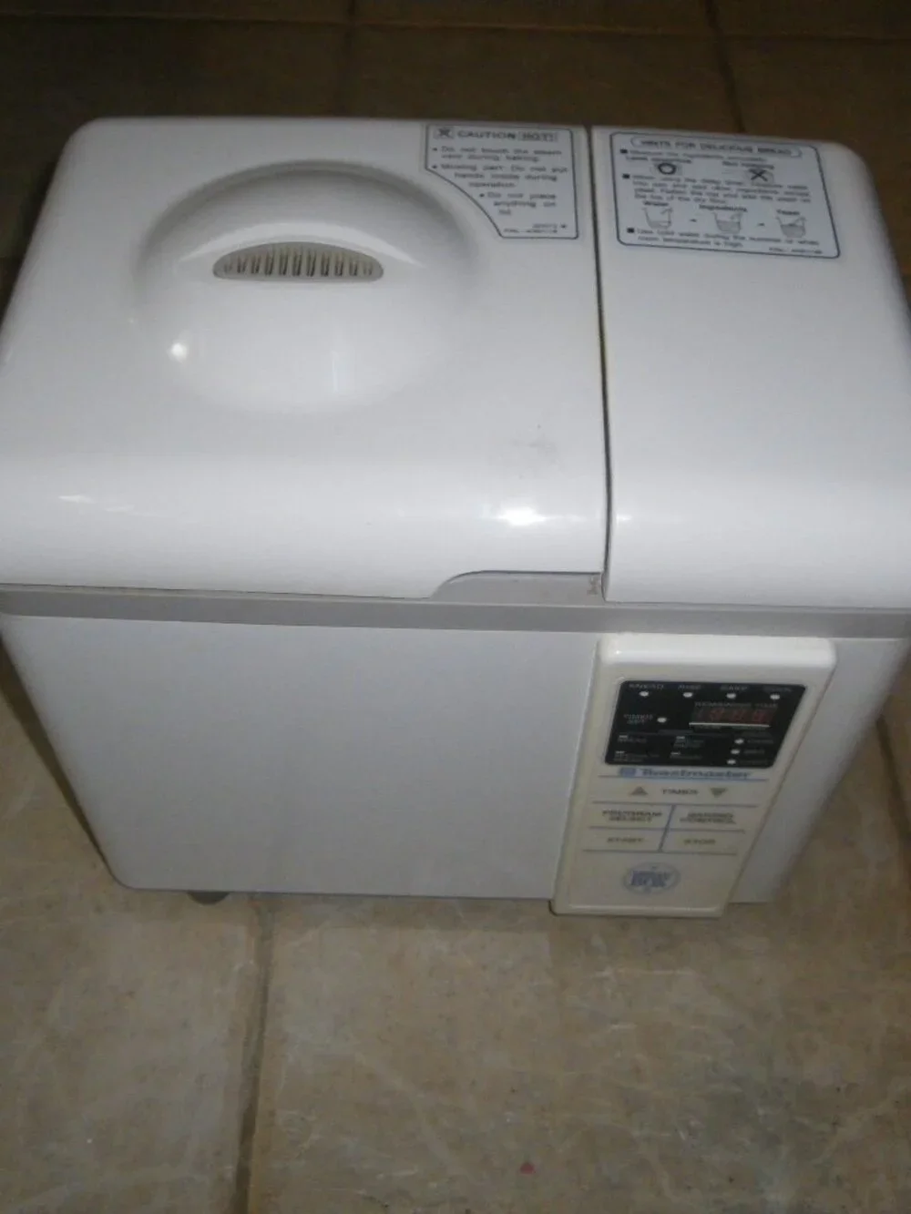 Vintage Toastmaster Bread Box Bread Maker Model 1150 White 550W